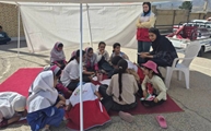 اردوی جهادی سلامت محور در روستای میج از توابع بخش شهر فاروق از سوی کادر سلامت مرکز خدمات جامع سلامت فاروق